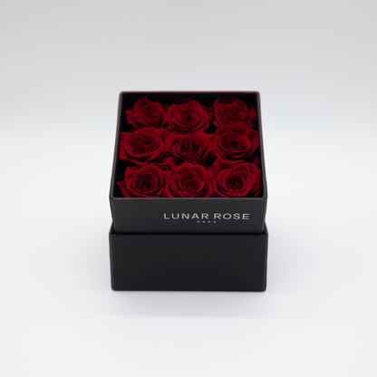 Square Rose Box 9 mini roses