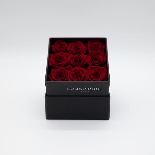 Square Rose Box 9 mini roses